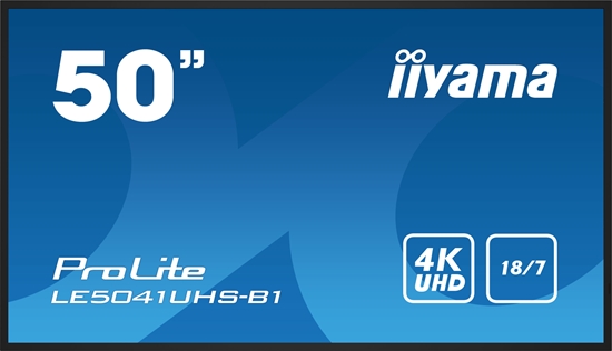 Изображение iiyama LE5041UHS-B1 Signage Display Digital signage flat panel 125.7 cm (49.5") LCD 350 cd/m² 4K Ultra HD Black 18/7
