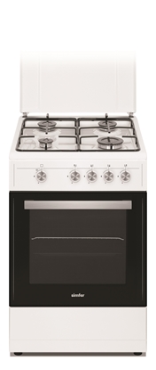Picture of Simfer | Cooker | 4401SGRBB | Hob type Gas | Oven type Gas | White | Width 50 cm | Depth 55 cm | 49 L