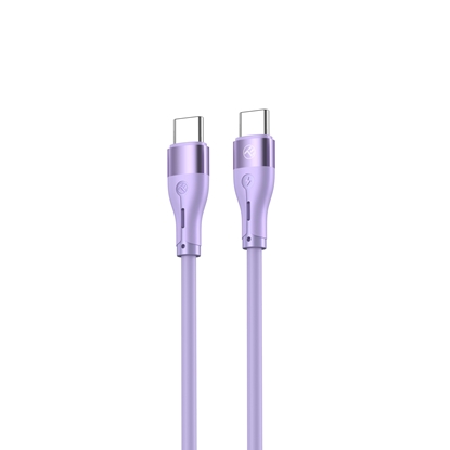 Picture of Tellur Silicone Type-C to Type-C cable PD60W 1m purple