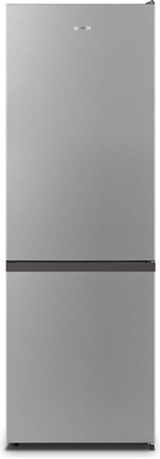 Изображение Gorenje NRK6182PS4 Refrigerator, E, Free standing, Combi, Height 178,5 cm, Net Fridge 207 L, Bottom Freezer 85 L, Grey | Gorenje