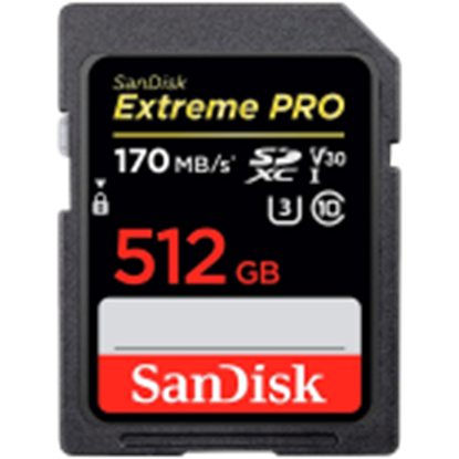 Picture of SanDisk Extreme SDXC       512GB UHS-I C10 U3 V30