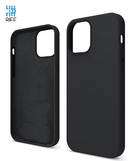 Picture of  Riff Plāns & Mīksts silikona aizmugures maks ar mīkstu iekšpusi priekš Apple iPhone 13 mini Black