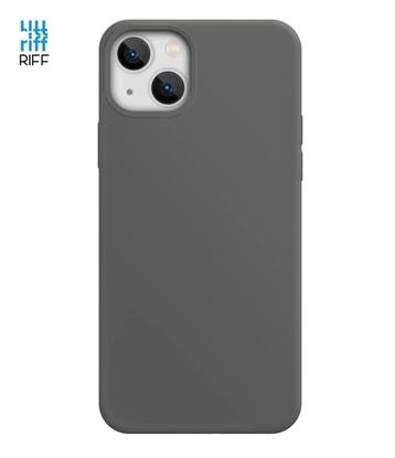 Изображение  Riff Plāns & Mīksts silikona aizmugures maks ar mīkstu iekšpusi priekš Apple iPhone 13 mini Grey