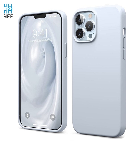 Picture of  Riff Plāns & Mīksts silikona aizmugures maks ar mīkstu iekšpusi priekš Apple iPhone 13 mini Light Blue