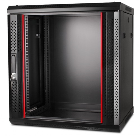Picture of 12U 19'' Sienas komutācijas skapis/ 600 x 450 x 635mm/ Melns/ Nesalikts