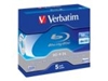 Picture of 1x5 Verbatim BD-R Blu-Ray 50GB 6x Speed, white blue Jewel Case