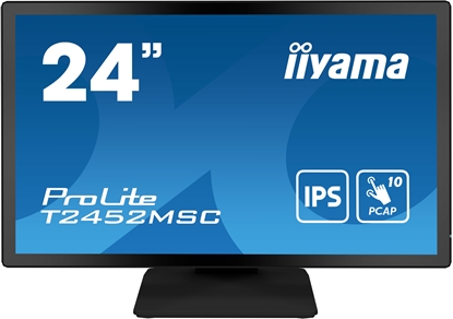 Attēls no iiyama ProLite T2452MSC-B1 computer monitor 60.5 cm (23.8") 1920 x 1080 pixels Full HD LCD Touchscreen Multi-user Black