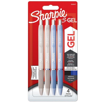Picture of 2x2 Sharpie S-Gel Frost Blue + Pearl White 0,7 mm blue + black