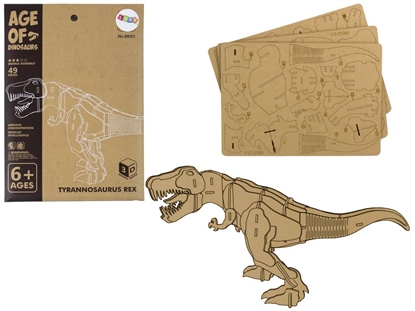 Изображение 3D medinė erdvinė dėlionė T-Rex, 22 d.