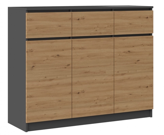 Изображение 3D3S chest of drawers 120x40x97 cm, anthracite/artisan
