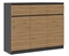 Attēls no 3D3S chest of drawers 120x40x97 cm, anthracite/artisan