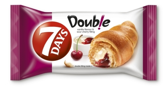 Picture of 7DAYS Double kruasāns ar vaniļas un ķiršu pildījumu 60g