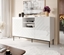 Picture of ABETO chest of drawers on black steel frame 150x42x90 white/gloss white