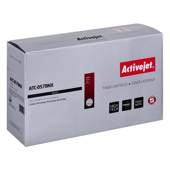 Picture of Activejet ATC-057BNX Toner (replacement for Canon CRG-057HBK; Supreme; 10000 pages; black) WITH CHIP
