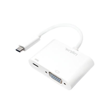 Picture of Adapter USB LogiLink USB-C - VGA + USB-C Biay  (UA0259)