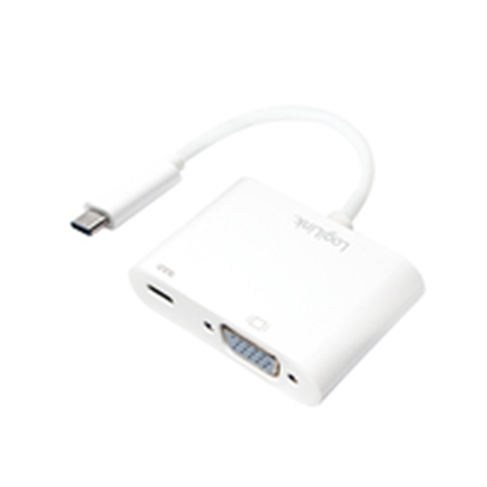 Picture of Adapter USB LogiLink USB-C - VGA + USB-C Biay  (UA0259)