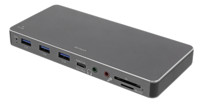 Attēls no Adapteris DELTACO 100W USB-C PD 3.0, 4K HDMI, USB 3.1 Gen 1 / USBC-DOCK