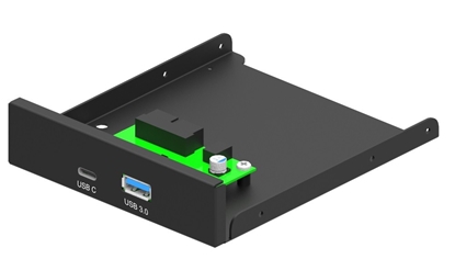 Picture of Adapteris Gembird Internal 3.5 Front PC Panel USB 3.1 Type-A + Type-C Port Black