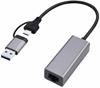 Изображение Adapteris Gembird USB 3.1 + Type-C Gigabit Network Adapter Space Grey