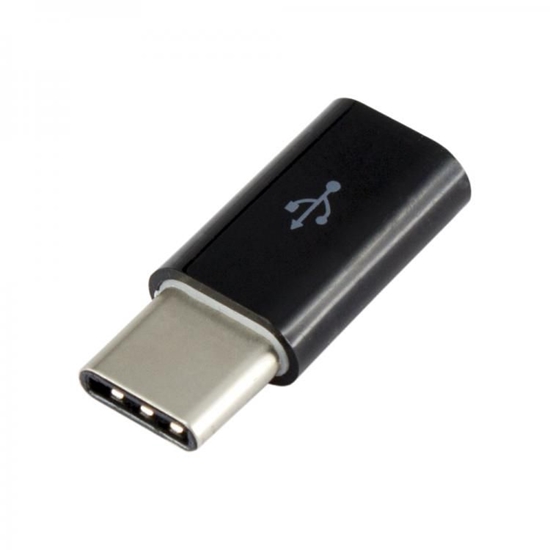Picture of Adapteris Sbox Micro USB 2.0 F. -> TYPE C M. black AD.USB-C B