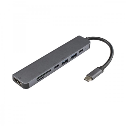 Изображение Adapteris Sbox TYPEC-7IN1 PD + C + HDMI + TF + SD + 2 x USB