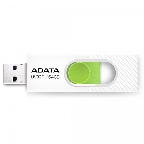 Изображение ADATA UV320 64GB USB 3.1 (3.1 Gen 2) Type-A Green, White USB flash drive
