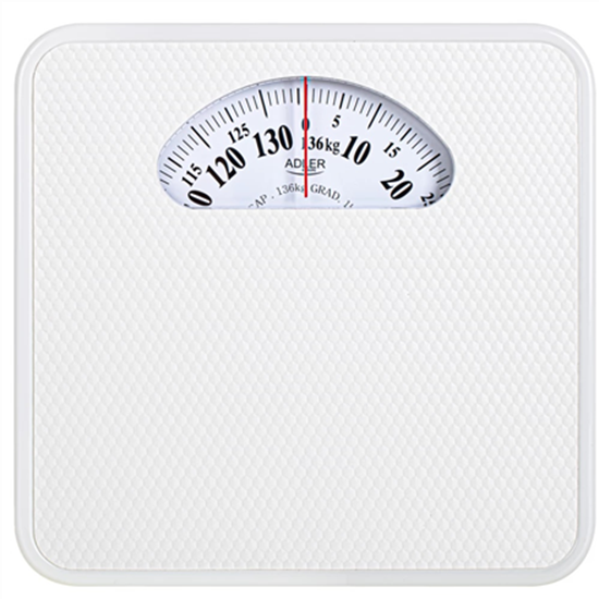 Изображение Adler | Mechanical Bathroom Scale | AD 8179w | Maximum weight (capacity) 136 kg | Accuracy 1000 g | White