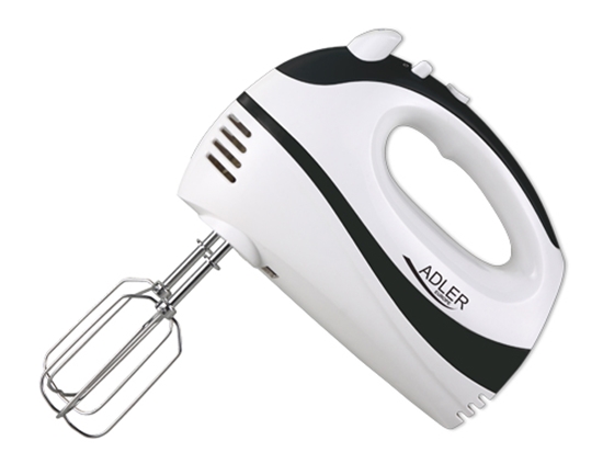 Picture of Adler | AD 4205 b | Mixer | Hand Mixer | 300 W | Number of speeds 5 | Turbo mode | White/Black