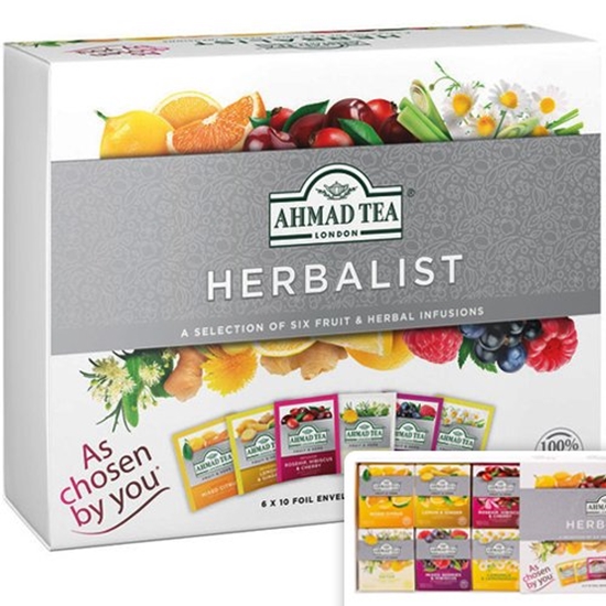 Picture of Augļu un zāļu tējas izlase AHMAD HERBALIST, 60 x 2 g maisiņi paciņā