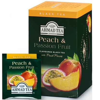 Picture of Melnā tēja AHMAD Alu PEACH & PASSION FRUIT, 20 x 2 g maisiņi paciņā