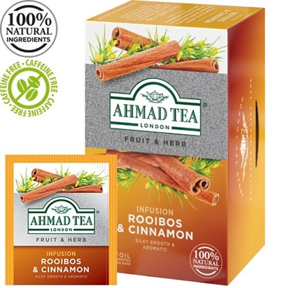 Picture of Tēja AHMAD Alu ROOIBOS & CINNAMON, 20 maisiņi x1.5 g paciņā