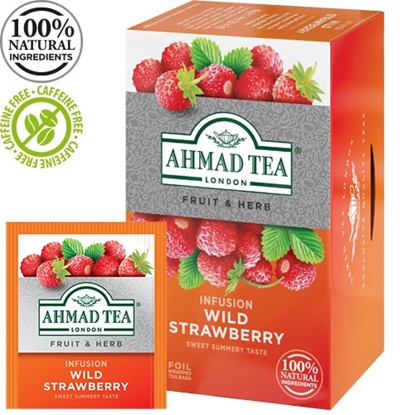 Picture of Tēja AHMAD Alu WILD STRAWBERRY, 20 maisiņi x 2 g paciņā