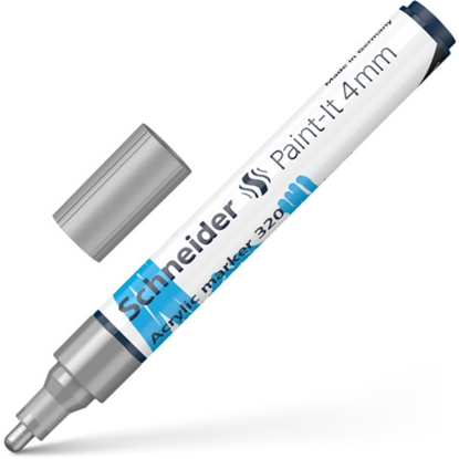 Attēls no Akrila marķieris SCHNEIDER Paint-it 320, 4mm, sudraba