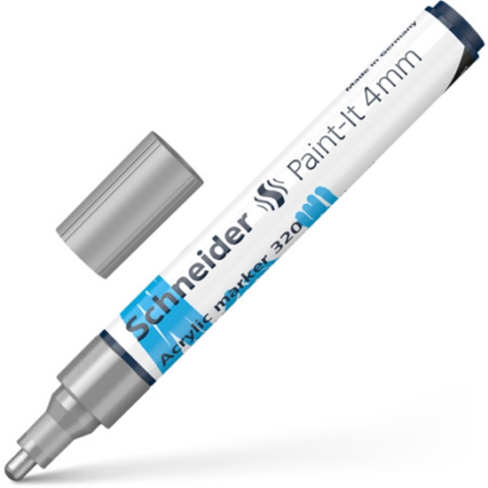 Picture of Akrila marķieris SCHNEIDER Paint-it 320, 4mm, sudraba