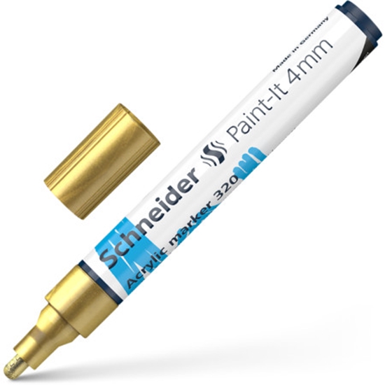 Picture of Akrila marķieris SCHNEIDER Paint-it 320, 4mm, zelta