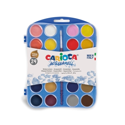 Изображение Akvareļu palete CARIOCA, 24 krāsu, 30 mm diametrā