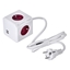 Attēls no Allocacoc 2402RD/FREUPC power extension 1.5 m 4 AC outlet(s) Indoor Red, White