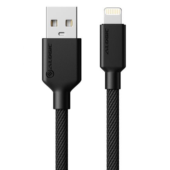 Изображение ALOGIC ELPA8P02-BK mobile phone cable Black 2 m USB A Lightning