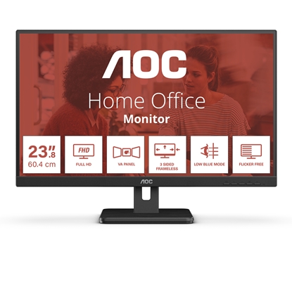 Attēls no AOC 24E3UM computer monitor 61 cm (24") 1920 x 1080 pixels Full HD Black