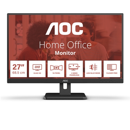 Attēls no AOC E3 Q27E3UAM computer monitor 68.6 cm (27") 2560 x 1440 pixels Quad HD Black