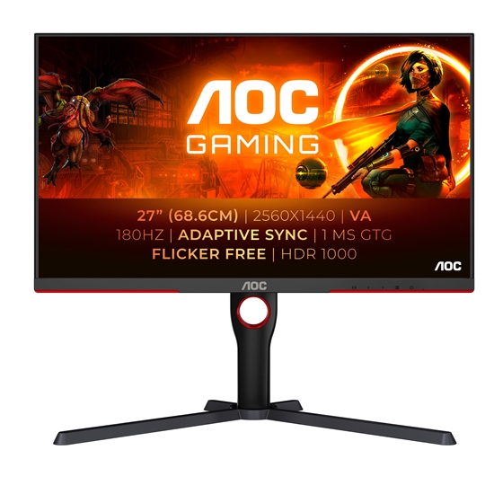 Picture of AOC G3 Q27G3XMN computer monitor 68.6 cm (27") 2560 x 1440 pixels 2K Ultra HD LED Black