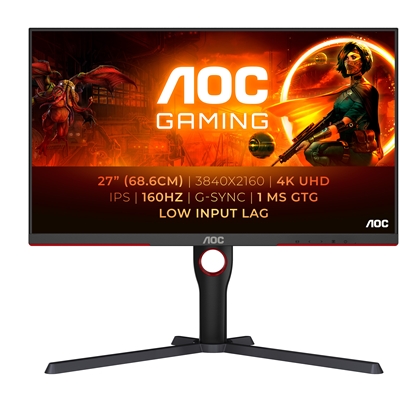 Attēls no AOC G3 U27G3X computer monitor 68.6 cm (27") 3840 x 2160 pixels 4K Ultra HD LED Black, Red