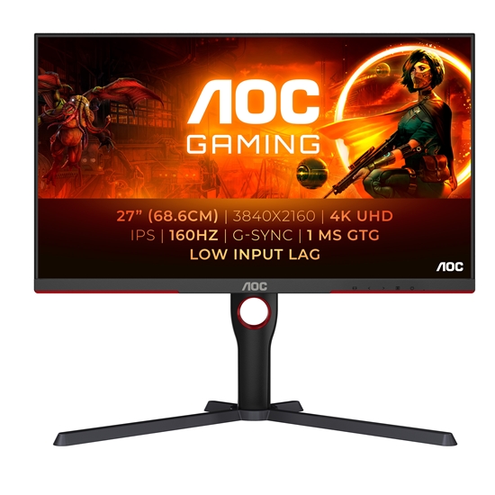 Picture of AOC G3 U27G3X computer monitor 68.6 cm (27") 3840 x 2160 pixels 4K Ultra HD LED Black, Red