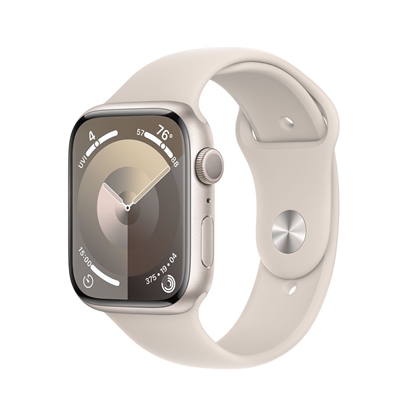 Picture of Apple Watch Series 9 GPS 45mm Starlight Aluminium Case with Starlight Sport Band - S/M