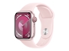 Picture of Išmanusis laikrodis APPLE Watch 9 GPS+CELL 41mm Pink Aluminium Case with Light Pink Sport Band - M/L