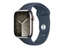Изображение Išmanusis laikrodis APPLE Watch 9 GPS+Cell 45mm Silver Stainl. Steel Case/Storm Blue Sport Band-S/M