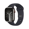 Picture of Apple Watch 9 GPS + Cellular 45mm Stainless Steel Sport Band M/L, graphite/midnight (MRMW3ET/A)