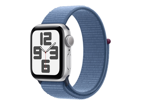 Изображение Išmanusis laikrodis Apple Watch SE GPS 40mm Silver Alumin. Case/Winter Blue Sport Loop (2023)