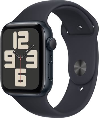 Изображение Apple Watch SE 2023 GPS 44mm Sport Band M/L, midnight (MRE93ET/A)