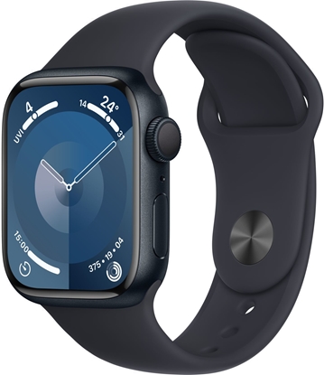 Picture of Apple Watch Series 9 GPS 41mm Midnight Aluminium Case with Midnight Sport Band - M/L
